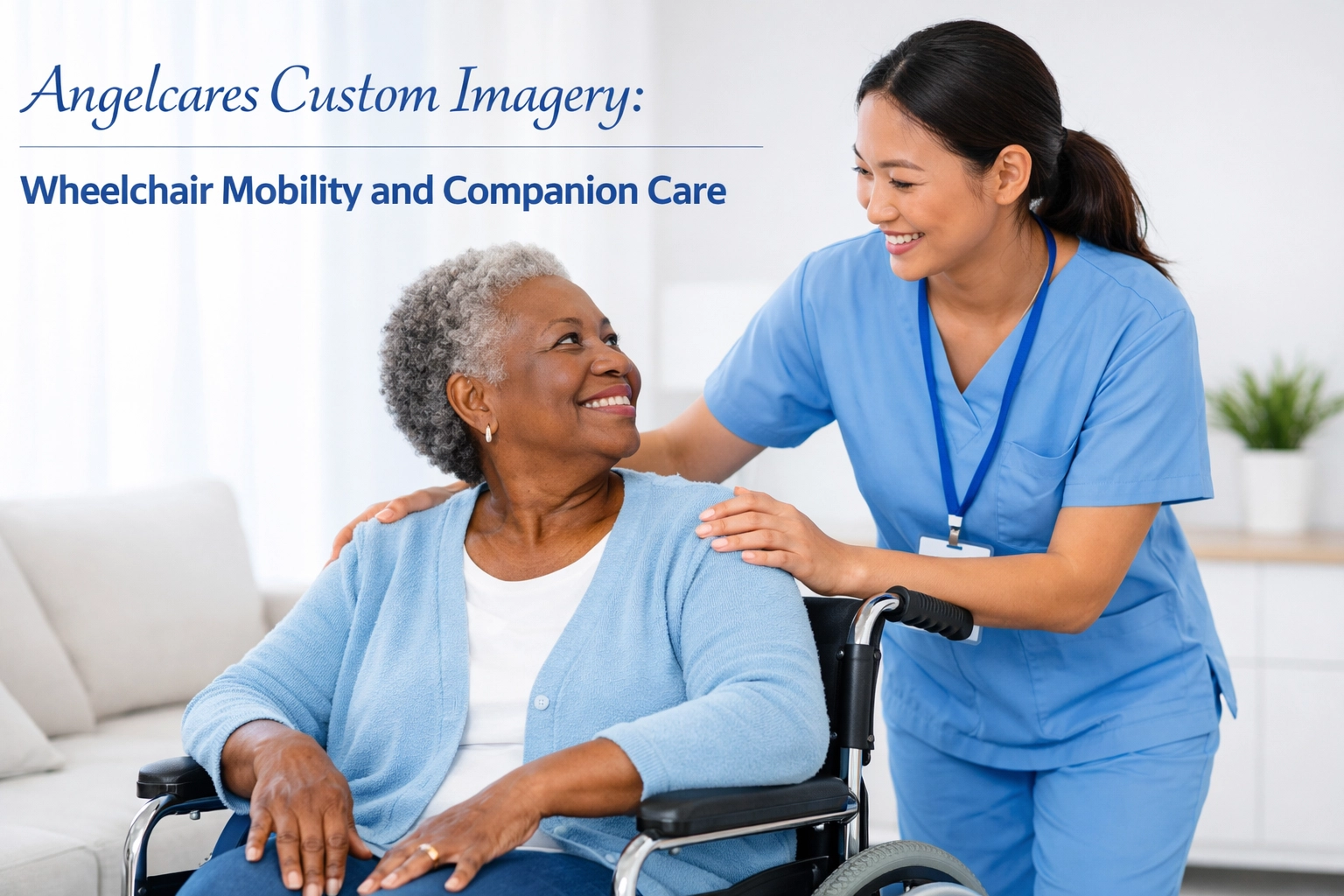Angelcares Custom Imagery: Wheelchair Mobility and Companion Care